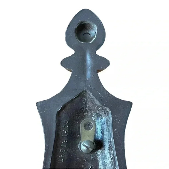 DART 14" Molded Plastic Candle Wall Sconces #4015 Wood Grain & Flowers 1960's - Picture 7 of 8